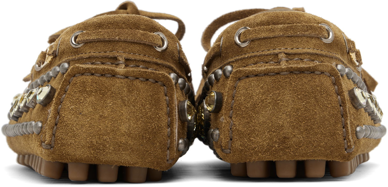 Кецове и обувки Valentino Valentino Garavani Mixed Studs Boat Shoes Кафяво | 7W2S0MQ2REW, 1