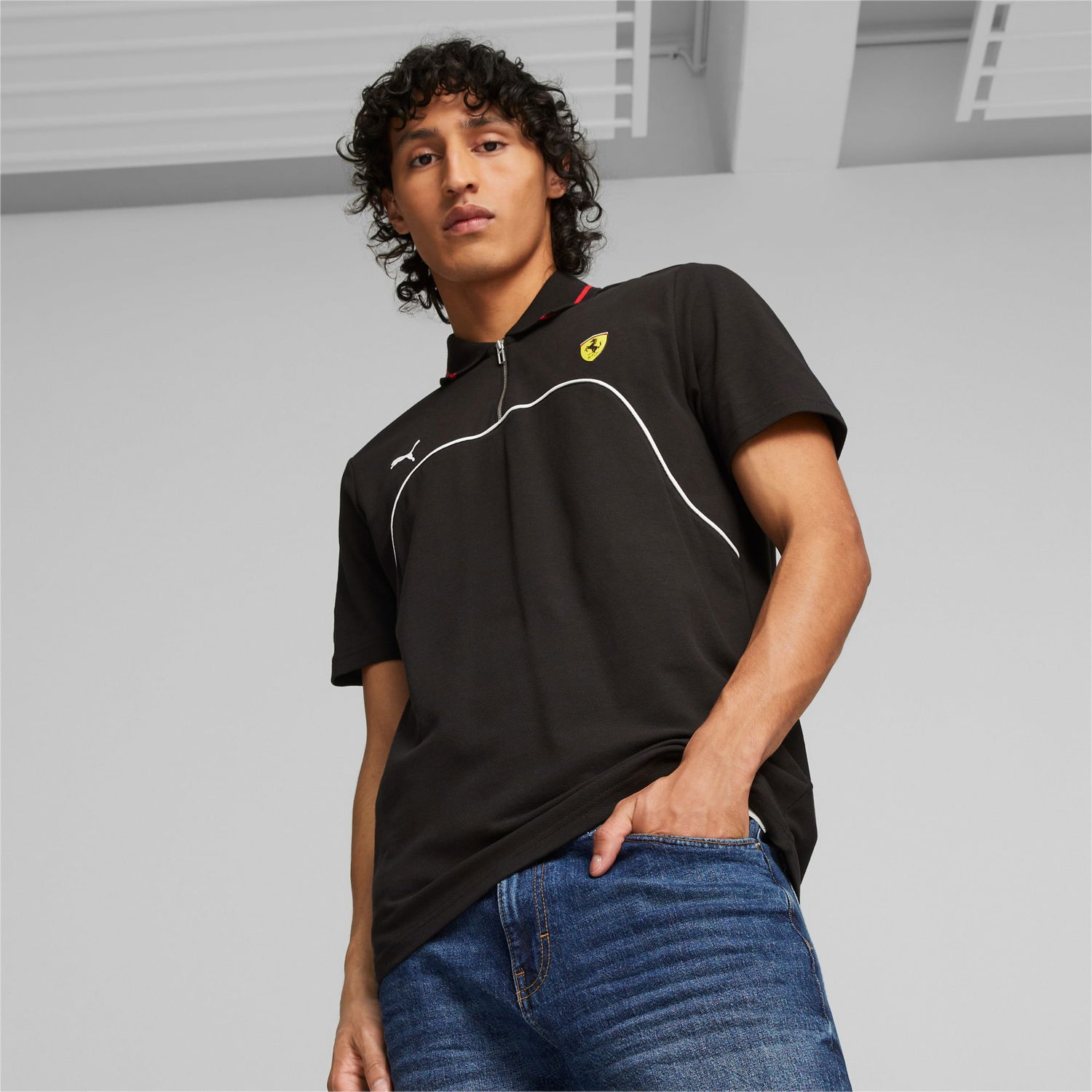 Поло тениска Puma Scuderia Ferrari Herren, Schwarz, Черно | 620945_01, 1
