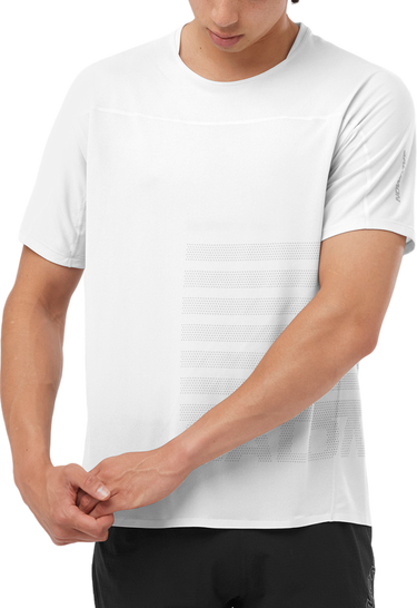Тениска Salomon SENSE AERO SS TEE GFX M Бяло | lc2239000, 0