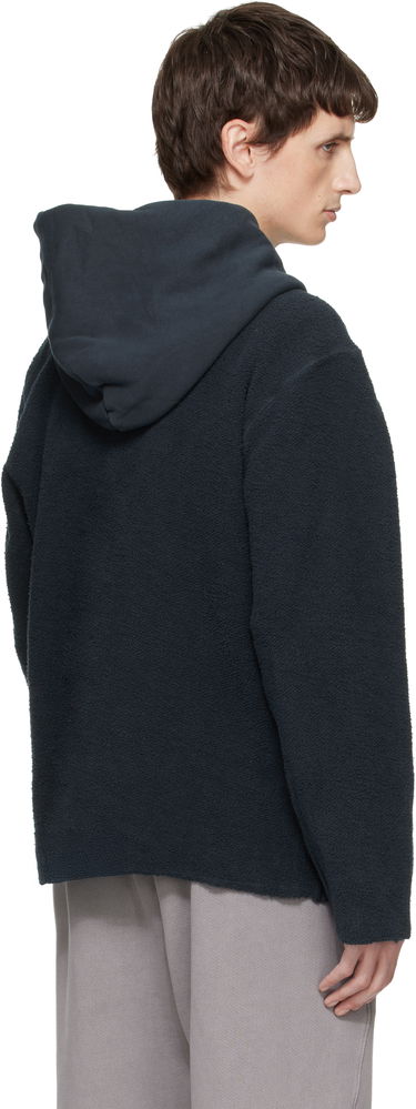 Суитчър LES TIEN Heavyweight Inside Out Raw Zip Hoodie Тъмно синьо | CF-1151-IO-PD, 2