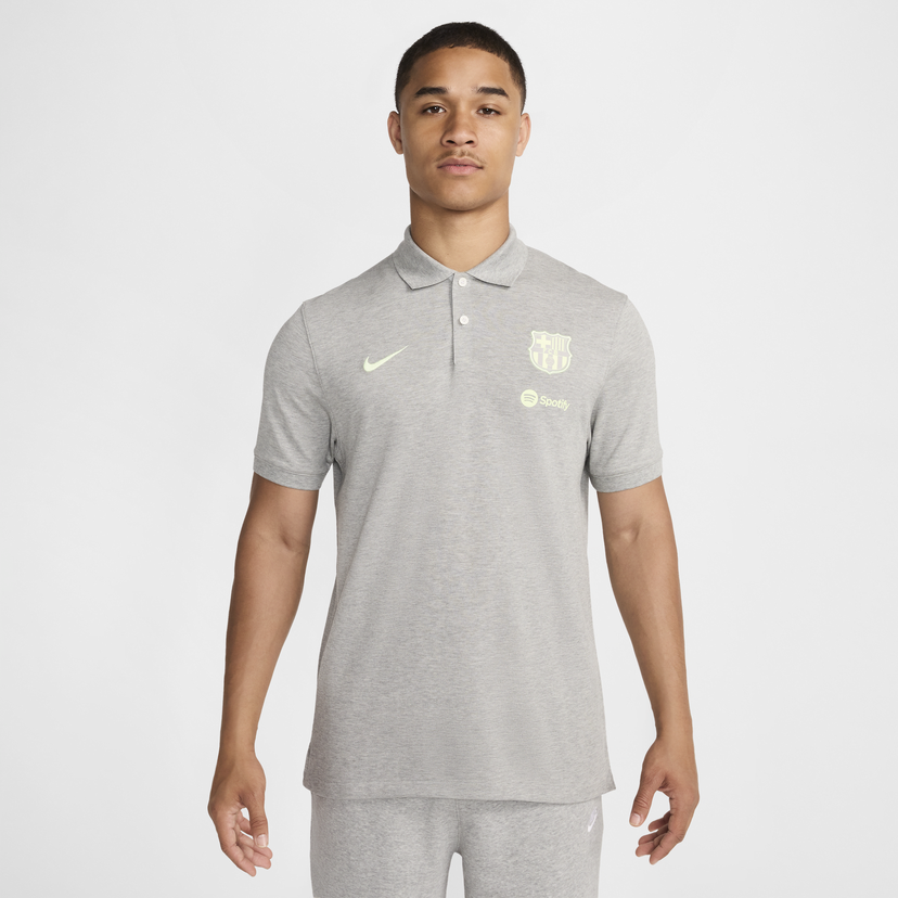 Поло тениска Nike Dri-FIT FC Barcelona The Polo Сиво | FN8286-066