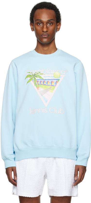 Суитчър Casablanca 'Tennis Club' Sweatshirt Тюркоазено | MPS24-JTP-001-04, 0