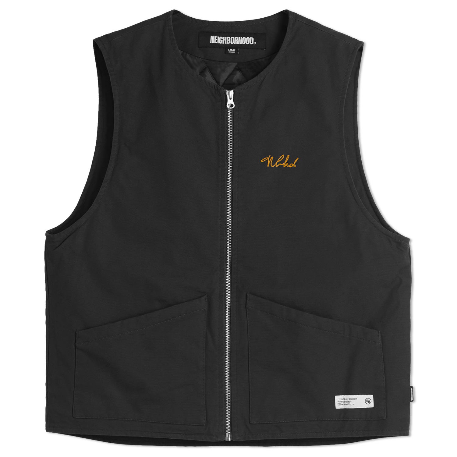 Жилетка Neighborhood Padded Work Vest, Size Large Черно | 251TSNH-JKM05-BLK, 1