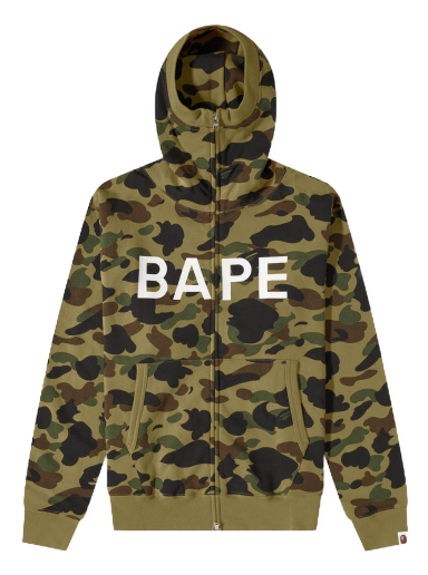 Суитчър BAPE 1St Camo Balaclava Full Zip Hoody Green Зелено | 001ZPJ301012M-GRN