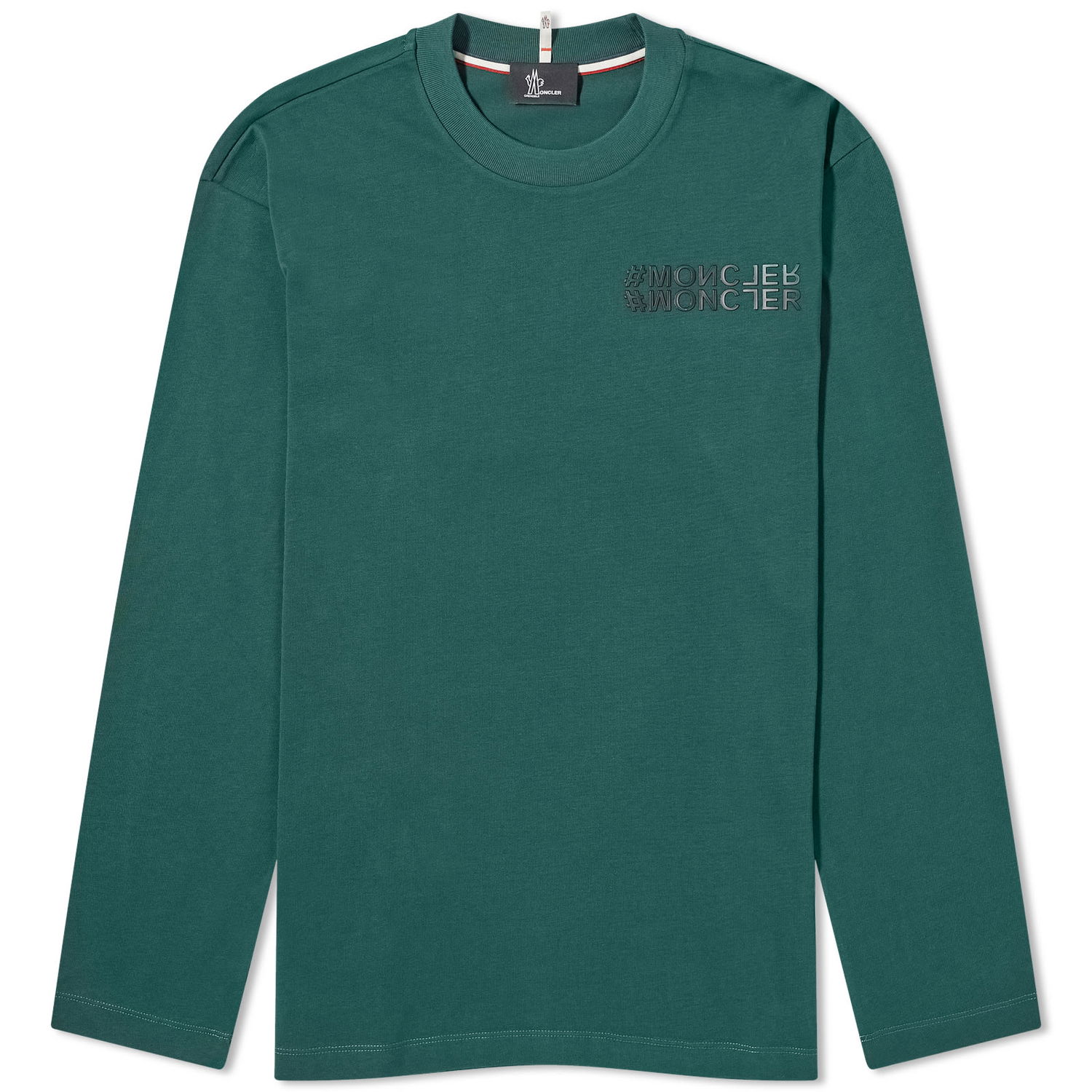 Тениска Moncler Grenoble Long Sleeve T-Shirt Green Зелено | 8D000-02-83927-87F, 0