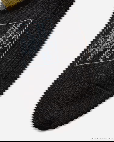 Чорапи KAPITAL SUPER TRUMP MA-1 56 Yarns Happy Heel Socks Черно | EK-1582XS BLACK, 3