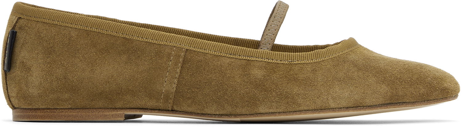 Кецове и обувки A.P.C. A.P.C. Swan Ballerina Flats Зелено | PXBTG-F53295, 0