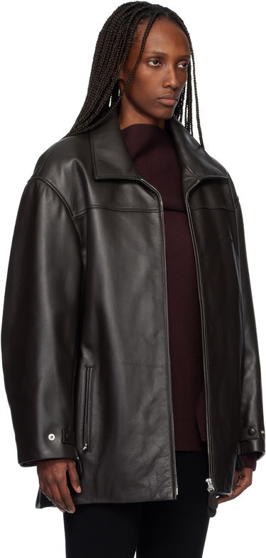 Яке Courrèges Courrèges Oversized Leather Jacket Кафяво | 425LBL322CV0036, 1