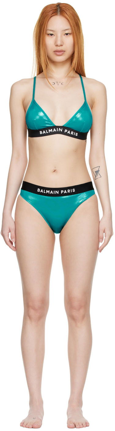 Бански Balmain Nylon Bikini Тюркоазено | BKB800690, 0