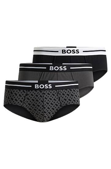 Бельо и чорапи BOSS Three-pack of logo briefs in stretch cotton Многоцветен | 50531706, 0