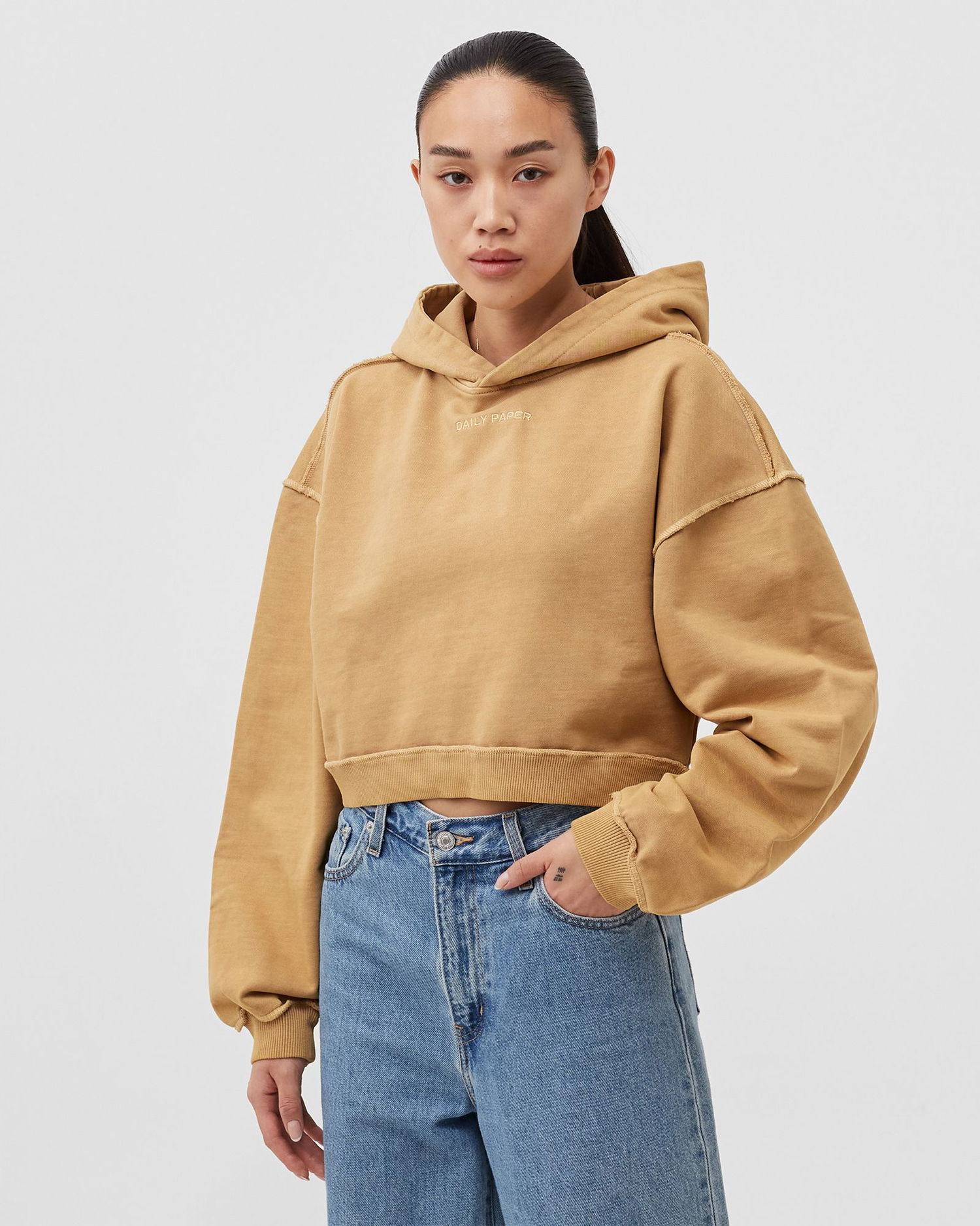 Суитчър DAILY PAPER Hodierna Hoodie Бежово | 2223092, 1