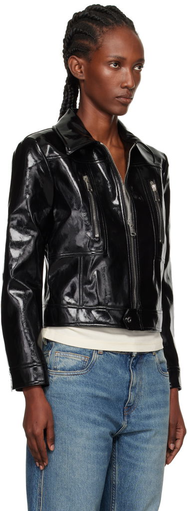 Яке Coperni Coperni Cactus Faux-Leather Jacket Черно | COPBL34F6054, 1