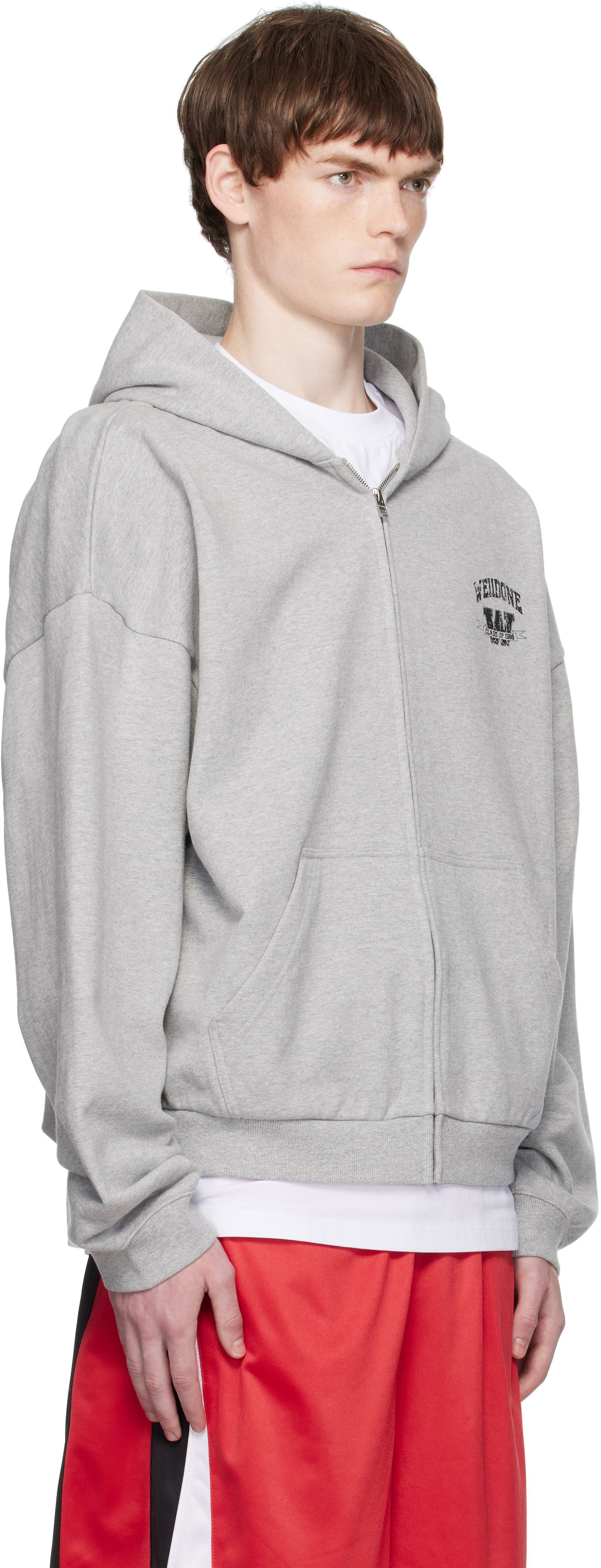 Суитчър We11done We11done College Zip-Up Hoodie Сиво | WD-TJ2-25-846-U-MG, 1