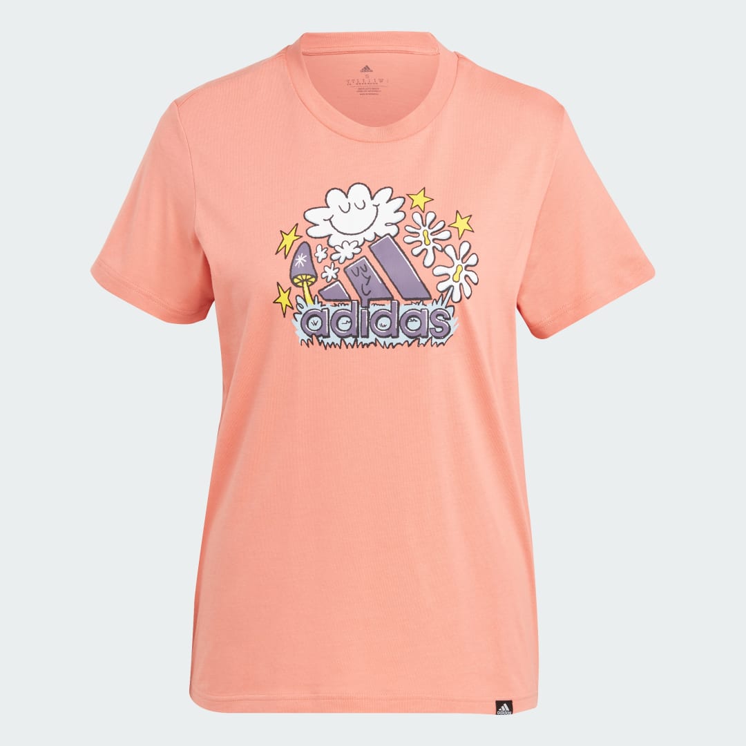 Тениска adidas Performance Doodle Graphic T-Shirt Оранжево
 | IJ7331, 1