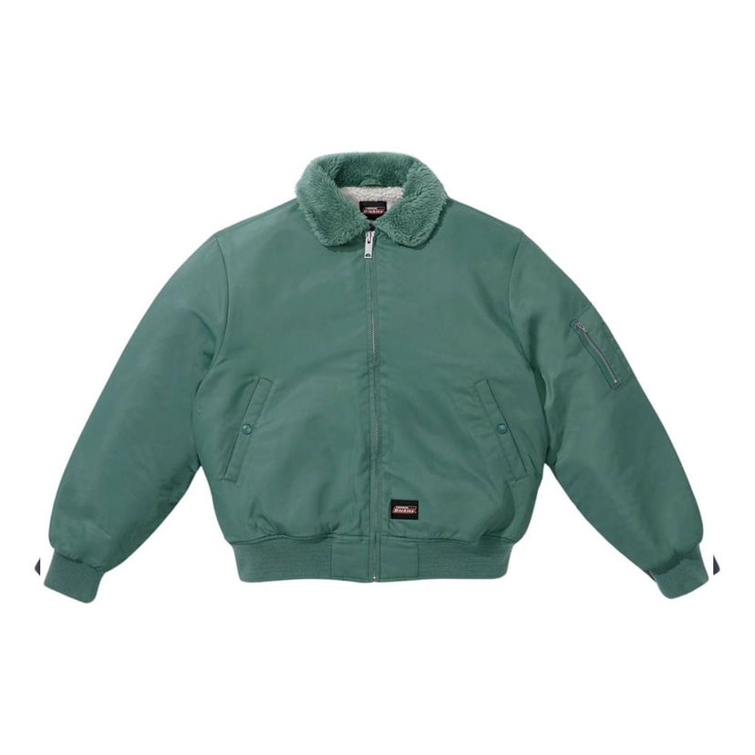 Яке бомбър Supreme Fur Collar Bomber Jacket Зелено | SUP-FW23-161