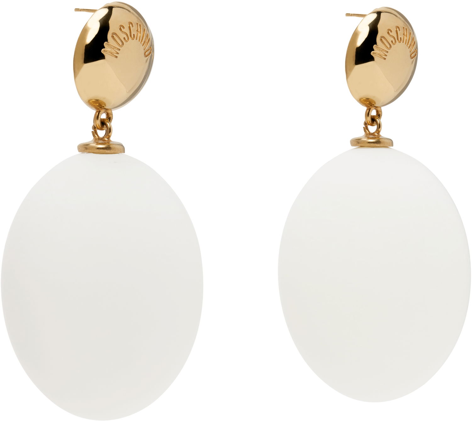 Обеци Moschino Moschino Eggs Pendant Earrings Бяло | 25171A910684341006, 1