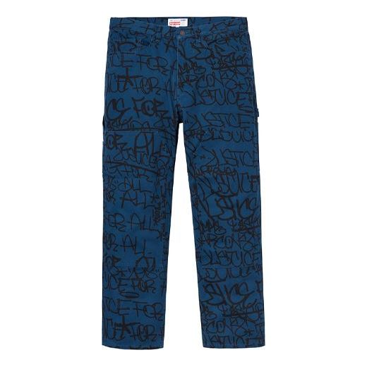 Карго панталони Supreme Canvas Painter Pants Синьо | SUP-FW18-410