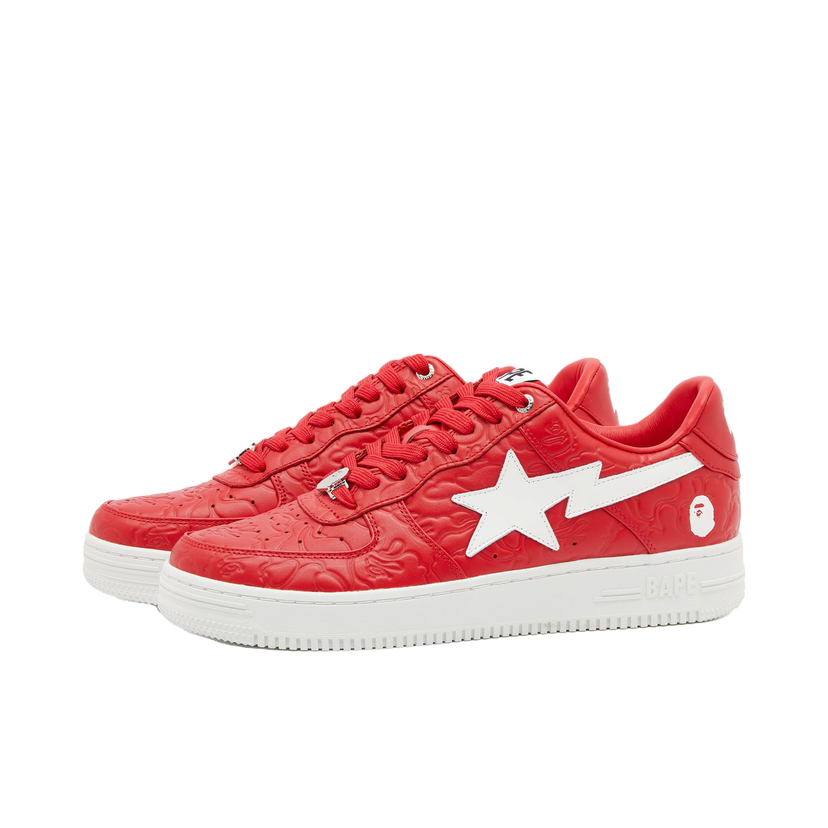 Кецове и обувки BAPE A Bathing Ape Men's Bape Sta #3 Червено | 001FWJ801052I-RED