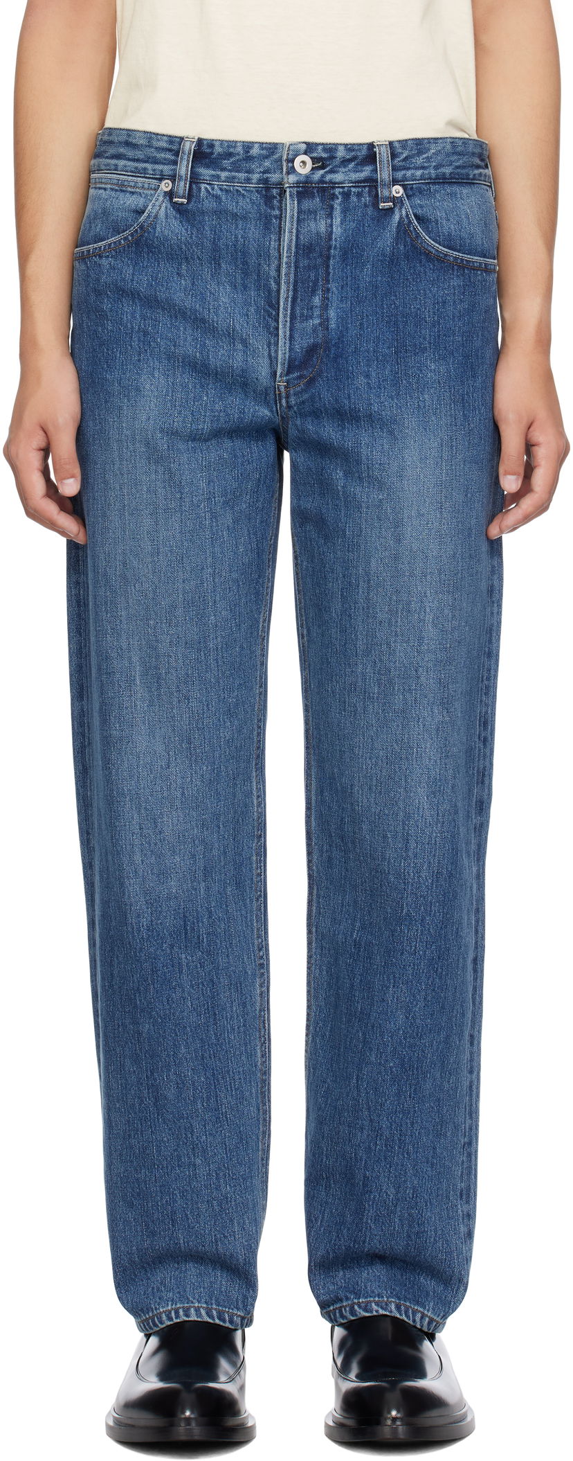 Дънки Jil Sander Regular Jeans Синьо | J47KA0248_J45259