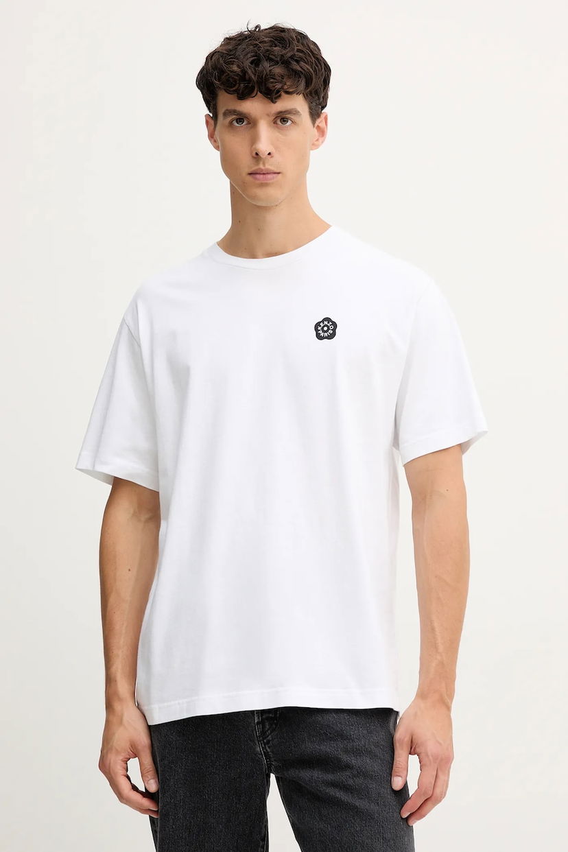 Тениска KENZO Kenzo Small Flower Patch T-Shirt Бяло | FF55TS2004SG