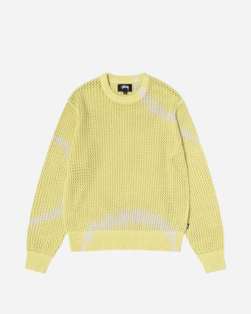 Пуловер Stüssy Pigment Dyed Loose Gauge Sweater Жълто | 117105-1276, 0