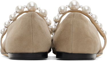 Кецове и обувки Jimmy Choo Jimmy Choo Ade Pearl Ballerina Flats Бежово | ADE FLAT SZR, 1