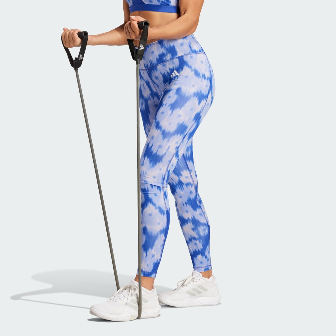 Клинове adidas Performance Essentials Allover Print Tie-Dye Leggings Синьо | JF3169, 0