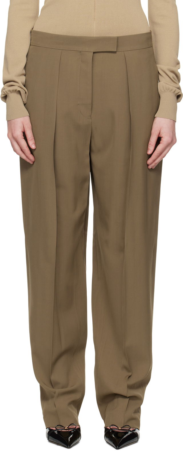 Ferragamo Inverted Pleats Trousers