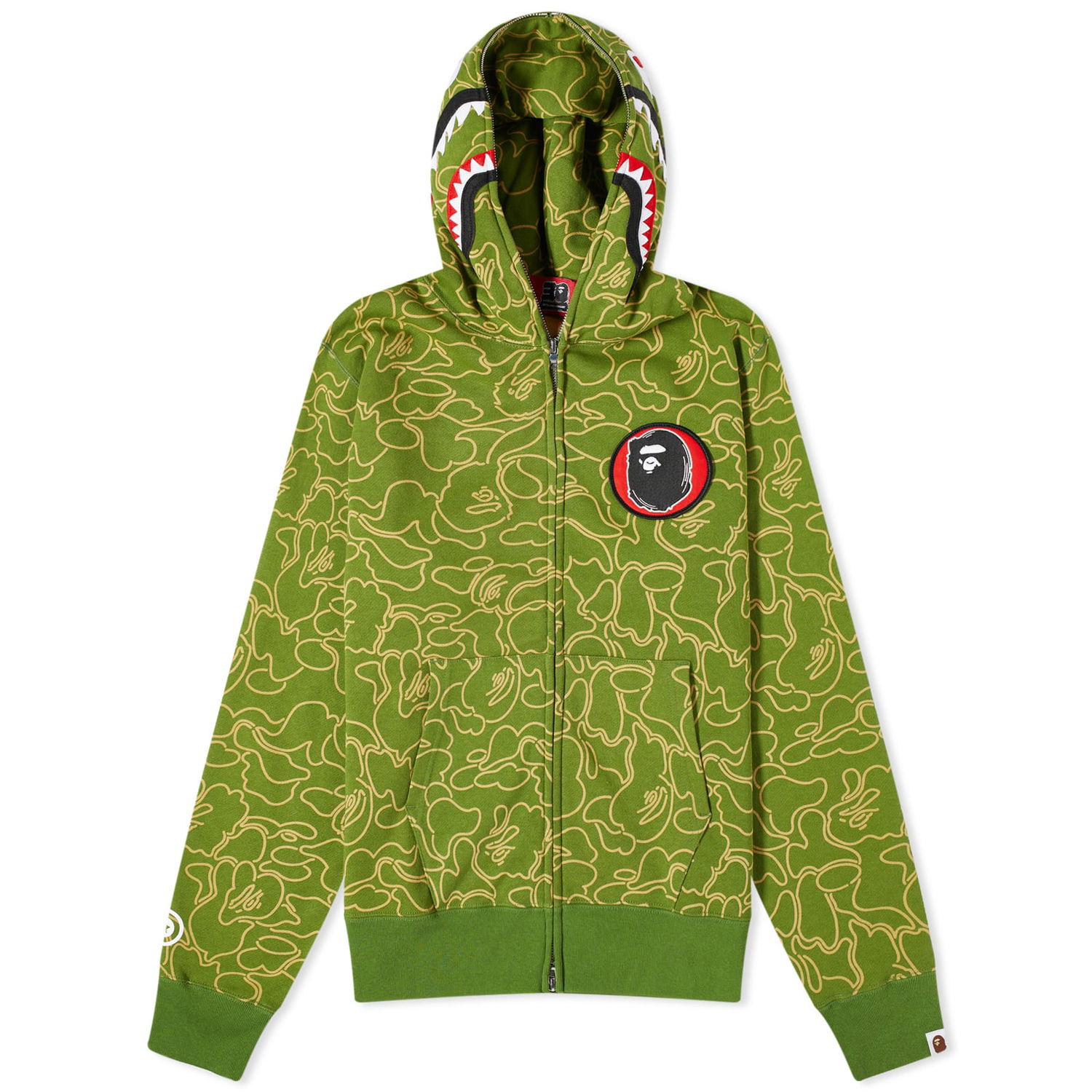Суитчър BAPE 30th Anniversary Shark Hoodie Зелено | 001ZPJ701001F-GRN, 0