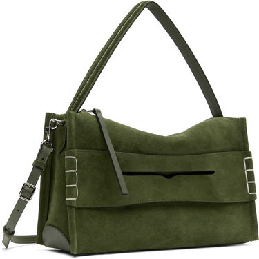 Чанта през рамо JW Anderson JW Anderson Medium Loafer Suede Shoulder Bag Зелено | HB0732-LA0364, 1