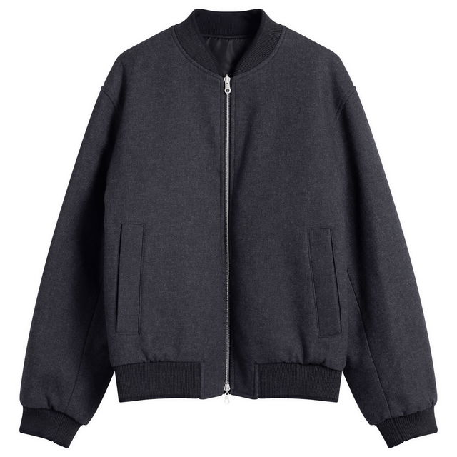 Brushed Cotton Twill Bomber Jacket