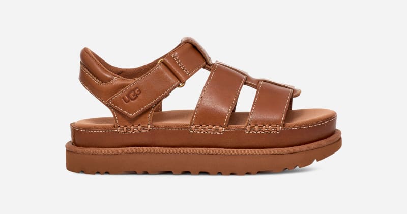Кецове и обувки UGG ® Goldenstar Strap Sandal Кафяво | 1154650-TAN, 0
