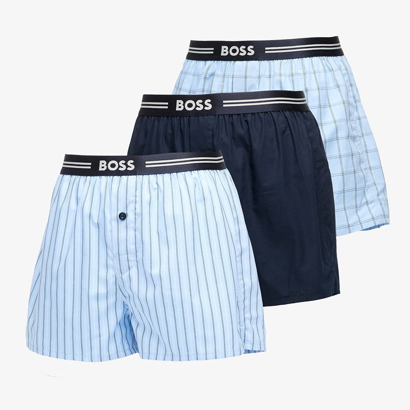 Боксерки BOSS Woven Boxer Shorts 3-Pack with BOSS Elastic Waistband and Assorted Patterns Многоцветен | 50480034-465