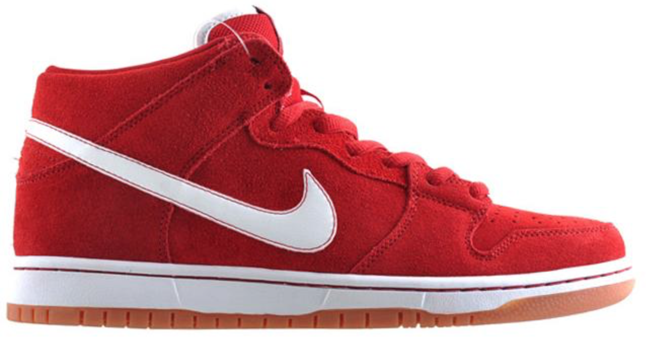 Кецове и обувки Nike SB SB Dunk Mid Brickhouse White Червено | 314383-601, 0