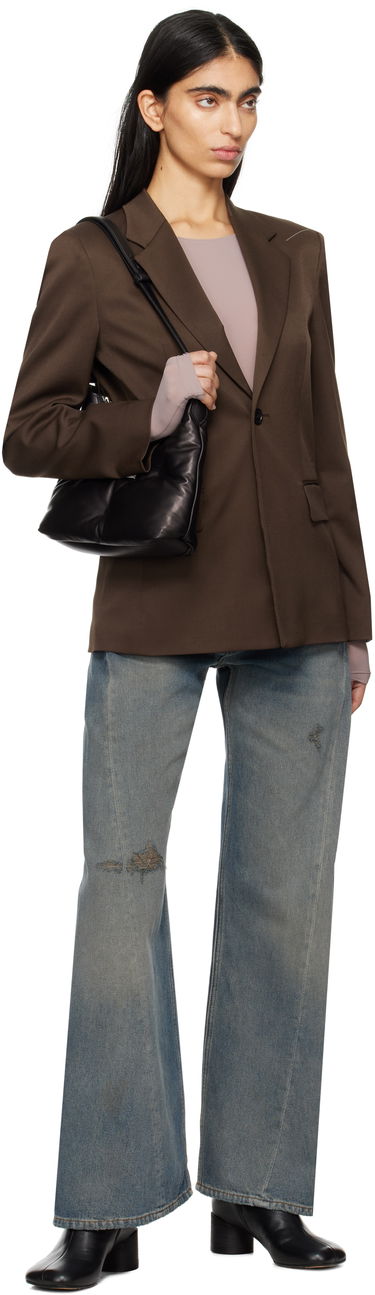 Дънки Maison Margiela MM6 Maison Margiela Distressed Wide-Leg Jeans Синьо | S52LA0238 M30017, 3