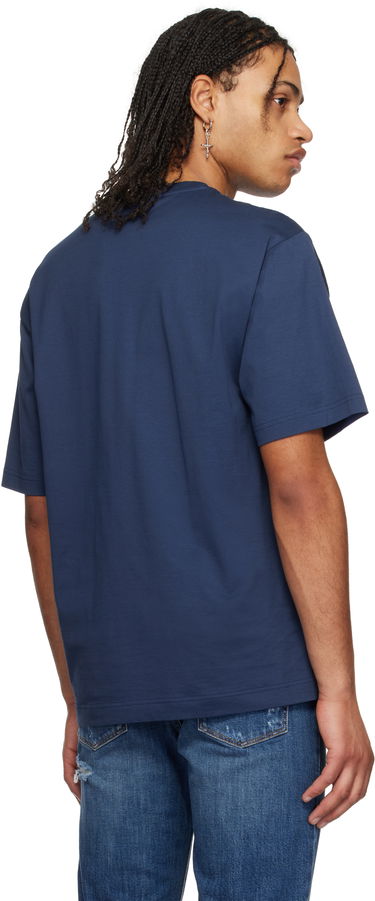 Тениска Dolce & Gabbana Dolce&Gabbana Cotton T-Shirt with Denim Pocket and Logo Embroidery Синьо | G8PN9ZG7O4J, 2