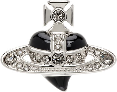 Обеци Vivienne Westwood Diamante Heart Single Stud Earring Металик | 6201033R-02P381-CN, 0