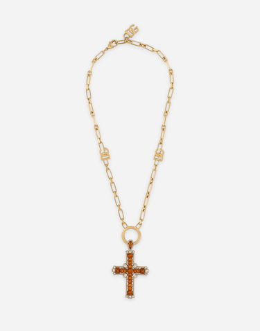 Колие Dolce & Gabbana Pendant Necklace With Crystals Металик | WNP3S2W1111A0107, 0