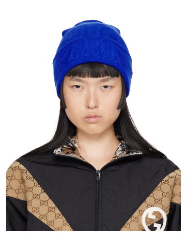 Шапка Gucci Embroidered Beanie Синьо | 764541 4GAHF