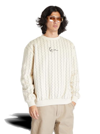 Small Signature Ziczac Pinstripe Crewneck