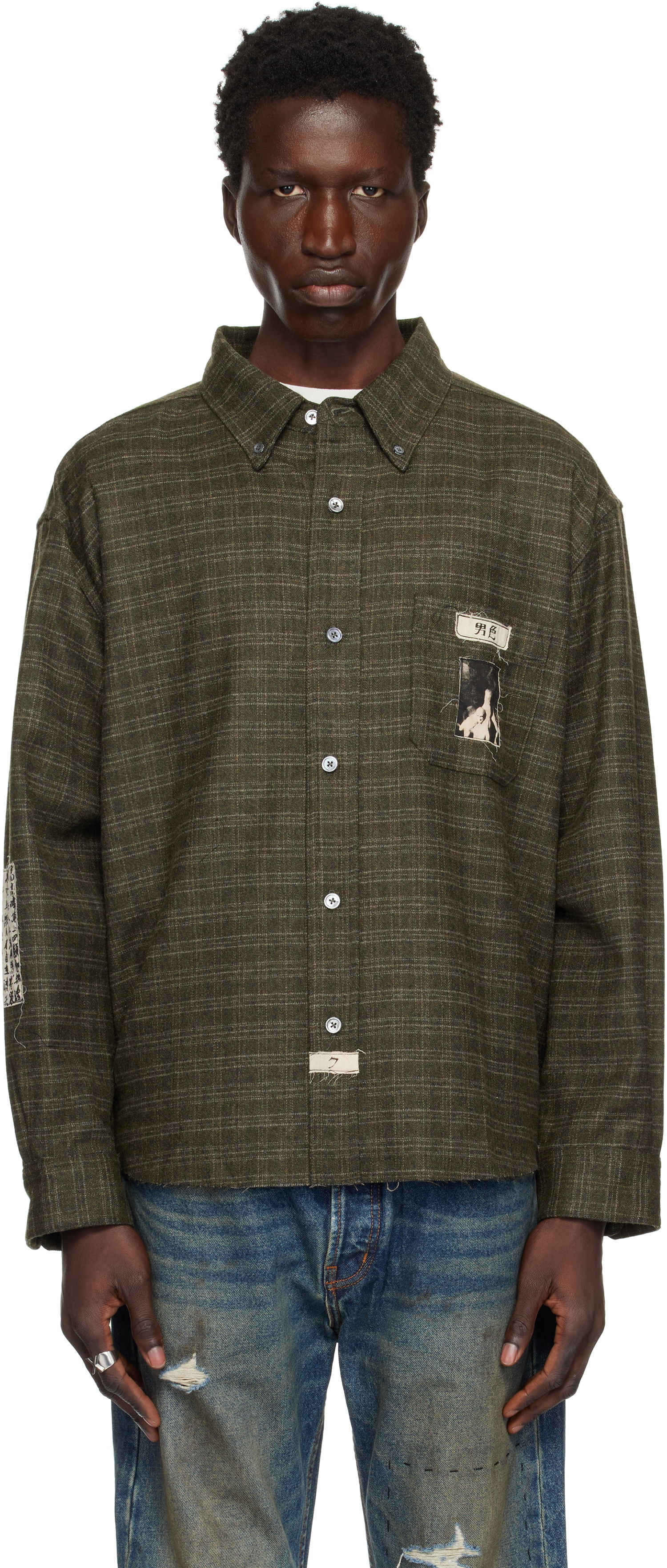 Риза Enfants Riches Déprimés Flannel Shirt Зелено | 040-239, 0