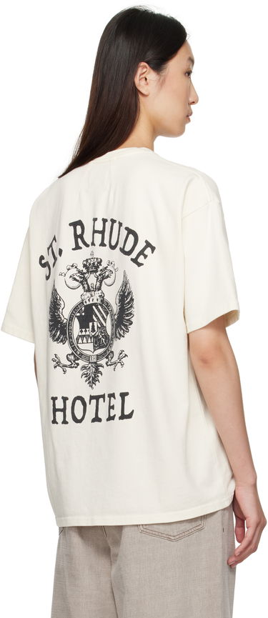 Тениска Rhude Rhude 'St. Rhude' Seal Graphic T-Shirt Бяло | RHPF25TT01012, 2