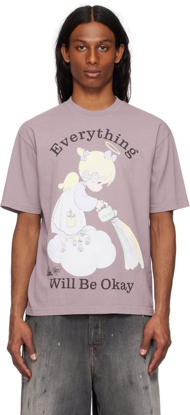 Тениска Online Ceramics Online Ceramics Precious Moments 'Everything Will Be Okay' Graphic T-Shirt Лилаво | Everything Purple SS Tee, 0
