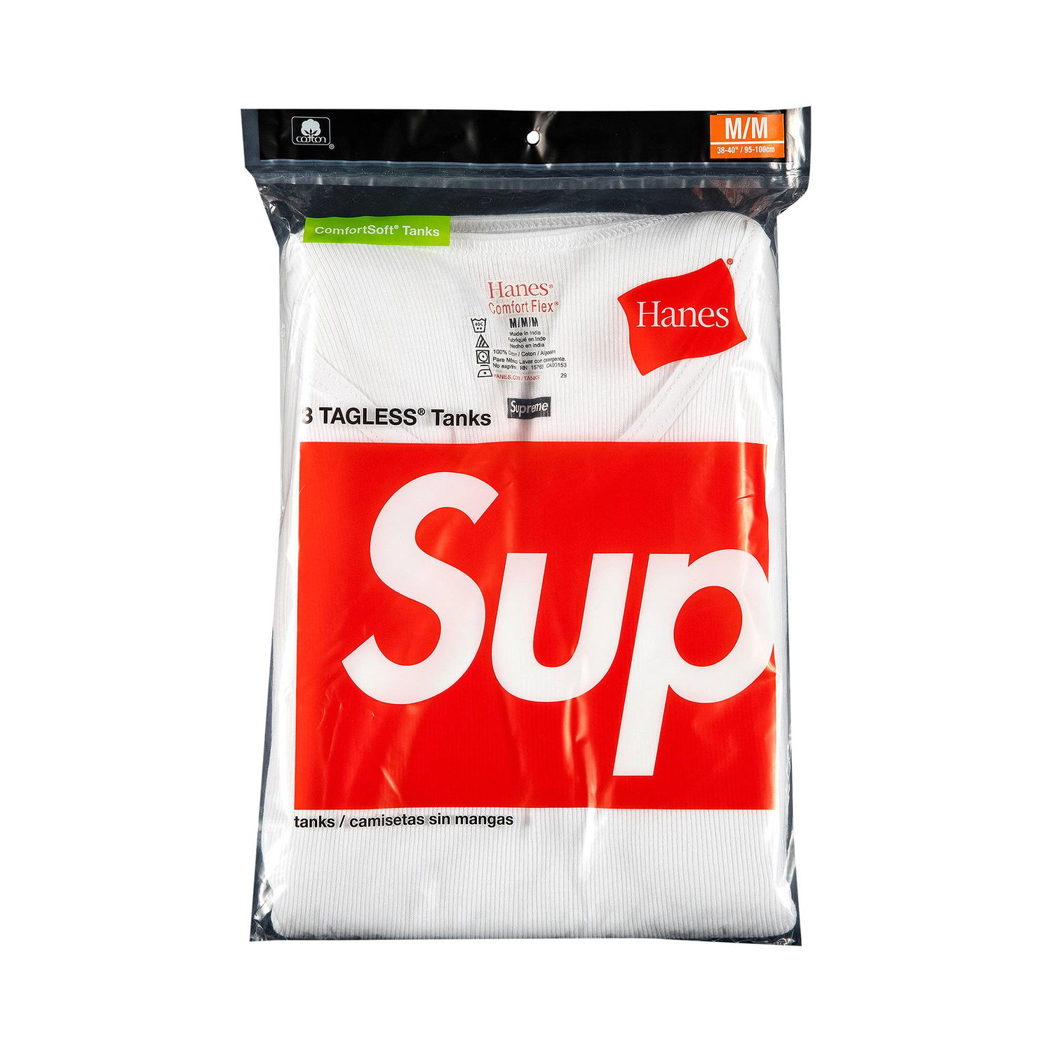 Потник Supreme Hanes x Tagless Tank Tops (3 Pack) Бяло | SS21A41 WHITE, 1