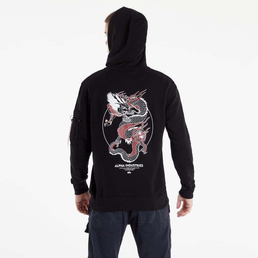 Суитчър Alpha Industries Heritage Dragon Hoody Черно | 106333-03, 1