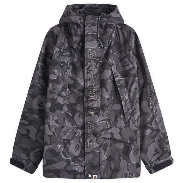 A Bathing Ape Laminated Camo Snowboard Jacket, Size Large
