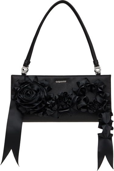 Дамска чанта Coperni Coperni Pleated Ribbon Satin Pochette Bag Черно | COPBA99PRF2041, 0