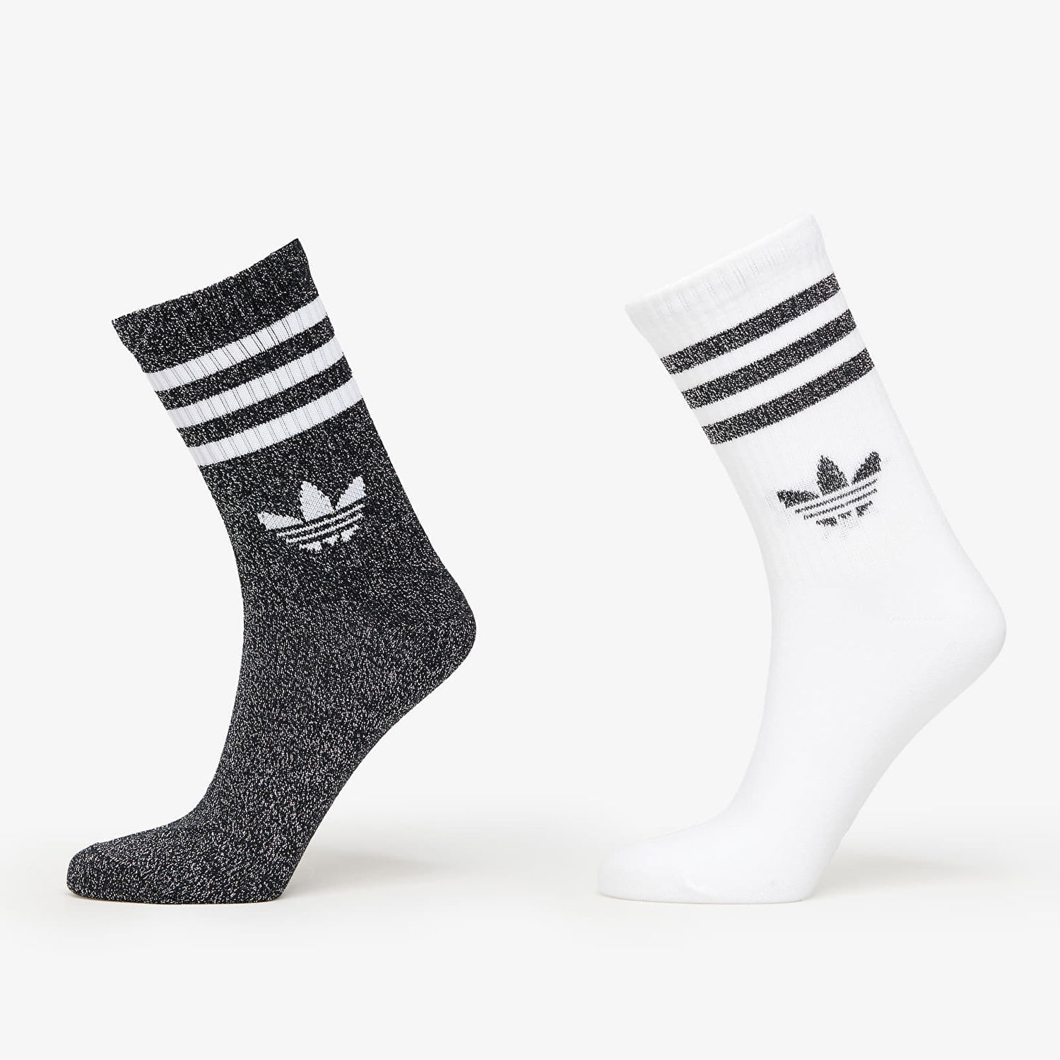 Чорапи adidas Originals adidas 3-Stripes Glitter Crew Socks 2-Pack Черно | JV6049, 0