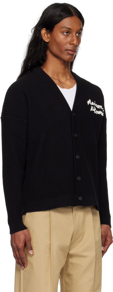 Пуловер MAISON KITSUNÉ Handwriting Comfort Ribbed Cardigan by Maison Kitsuné Черно | OM00505KT1126, 1