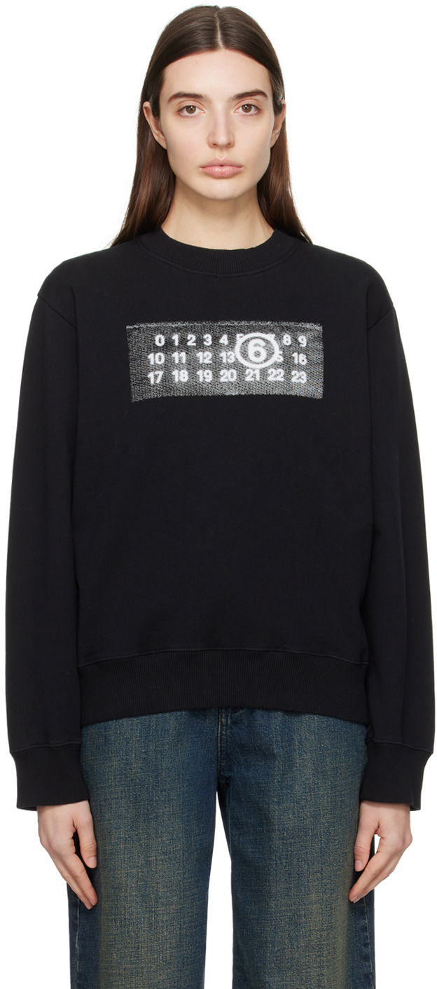 Суитчър Maison Margiela MM6 Print Sweatshirt Черно | SH0GU0007 S25537, 0